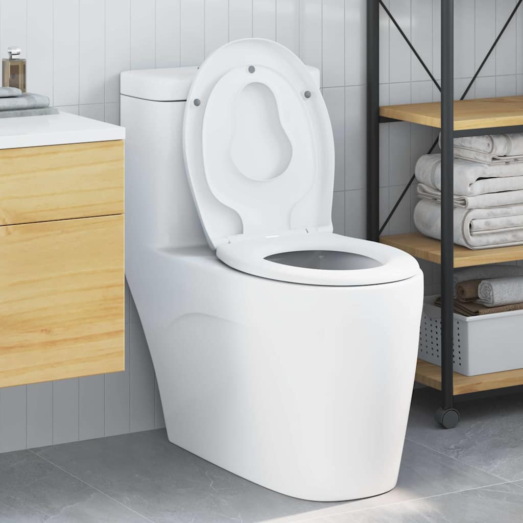 Vidaxl abattant de toilette blanc 47 x 37 x 4 cm duroplast
