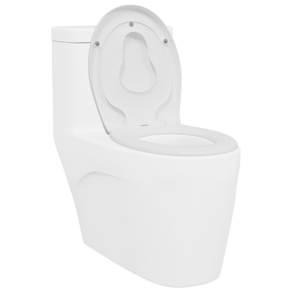 Vidaxl abattant de toilette blanc 47 x 37 x 4 cm duroplast