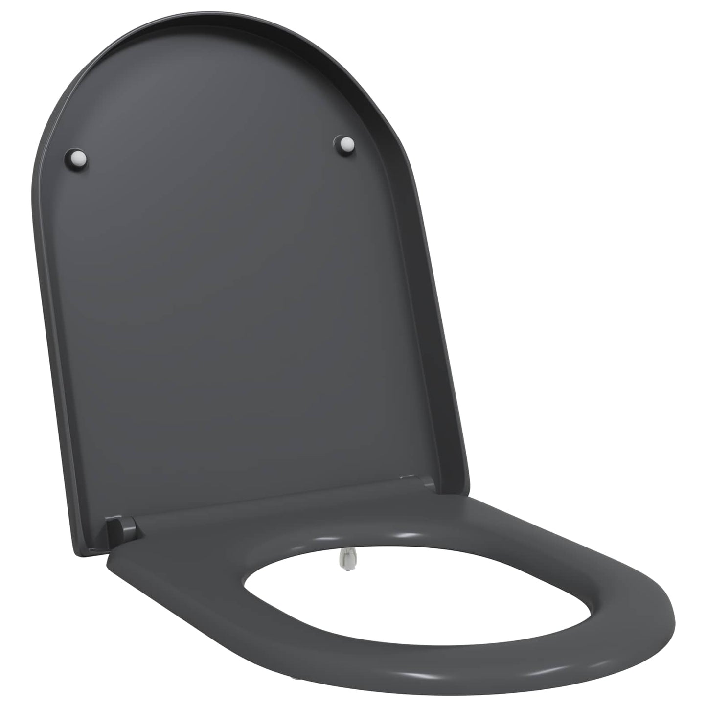 Vidaxl abattant de toilette anthracite 49 x 36 x 4 cm duroplastique