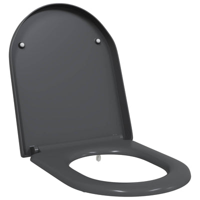 Vidaxl abattant de toilette anthracite 49 x 36 x 4 cm duroplastique