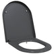 Vidaxl abattant de toilette anthracite 49 x 36 x 4 cm duroplastique