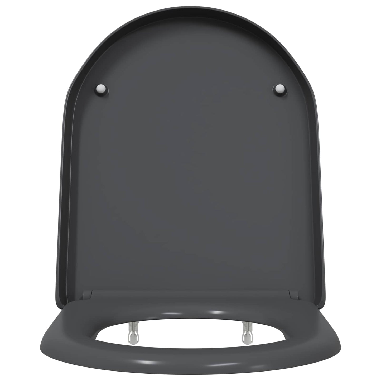 Vidaxl abattant de toilette anthracite 49 x 36 x 4 cm duroplastique