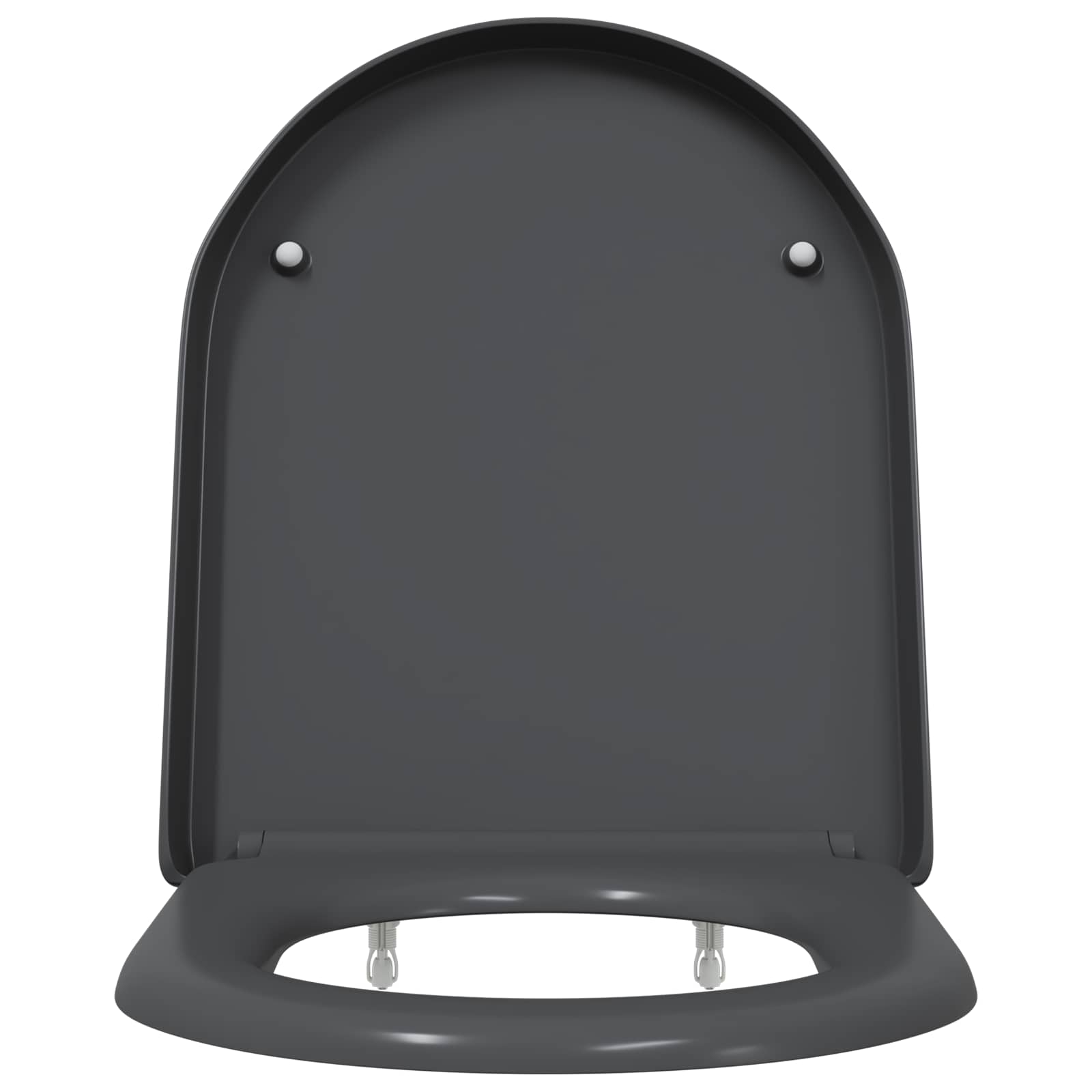 Vidaxl abattant de toilette anthracite 49 x 36 x 4 cm duroplastique