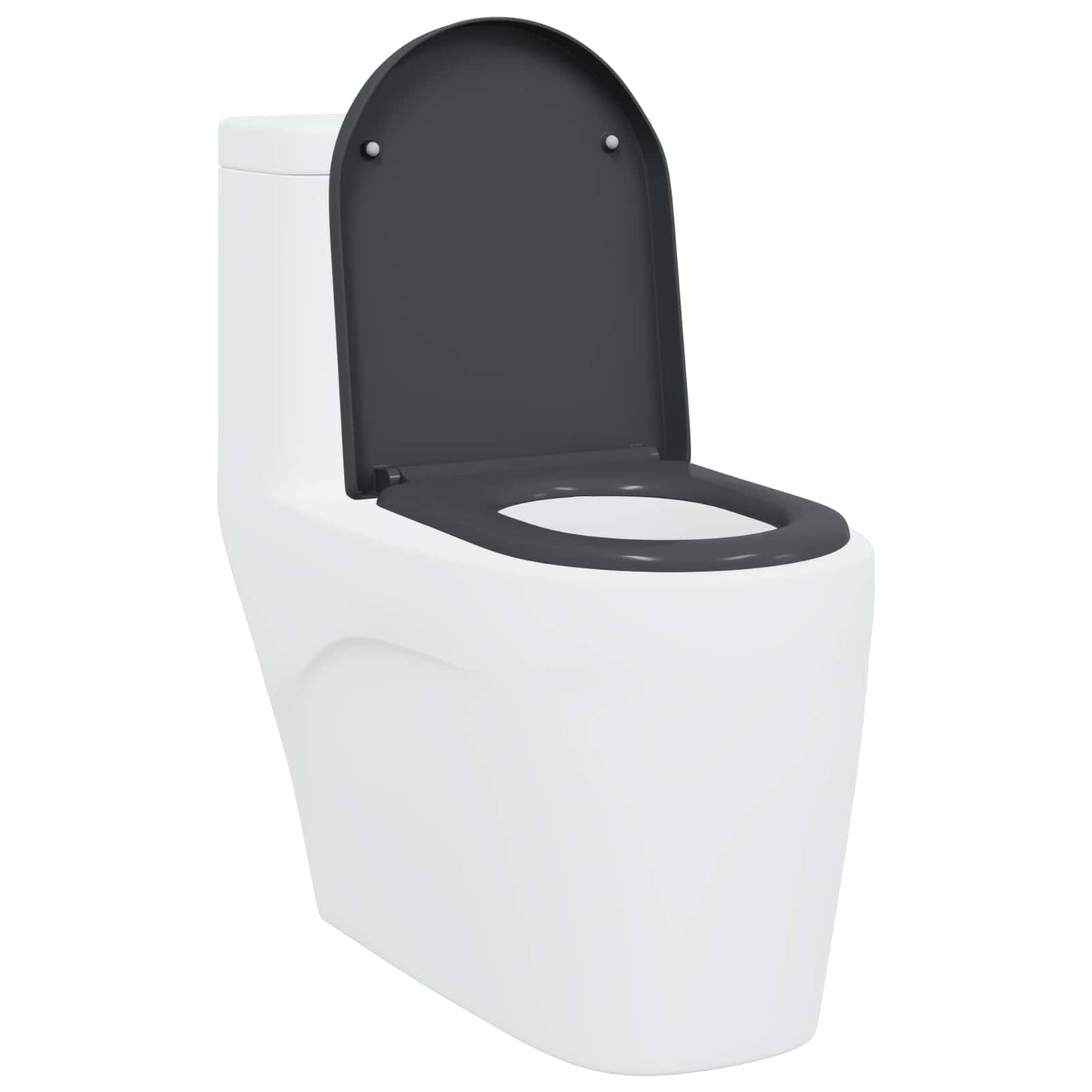 Vidaxl abattant de toilette anthracite 49 x 36 x 4 cm duroplastique