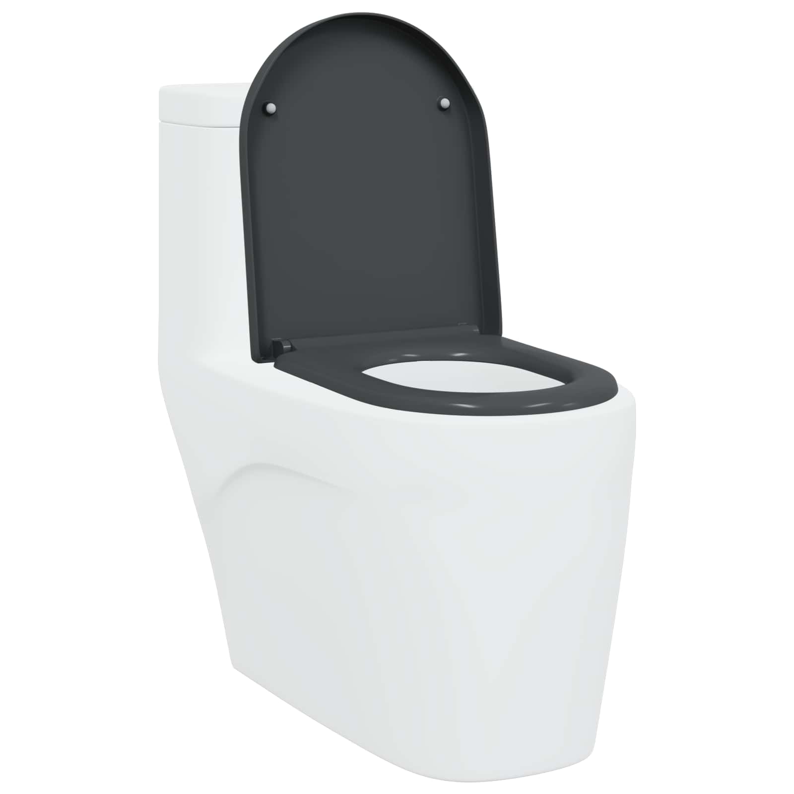 Vidaxl abattant de toilette anthracite 49 x 36 x 4 cm duroplastique