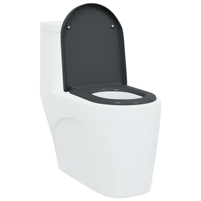 Vidaxl abattant de toilette anthracite 49 x 36 x 4 cm duroplastique