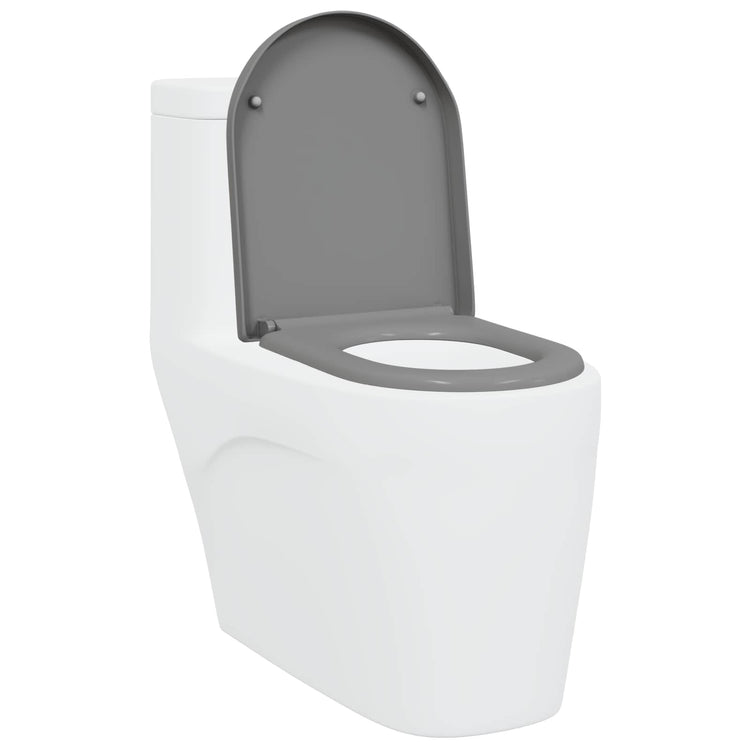 Vidaxl abattant de toilette gris 49 x 36 x 4 cm duroplastique