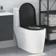 Vidaxl abattant de toilette noir 49 x 36 x 4 cm duroplastique