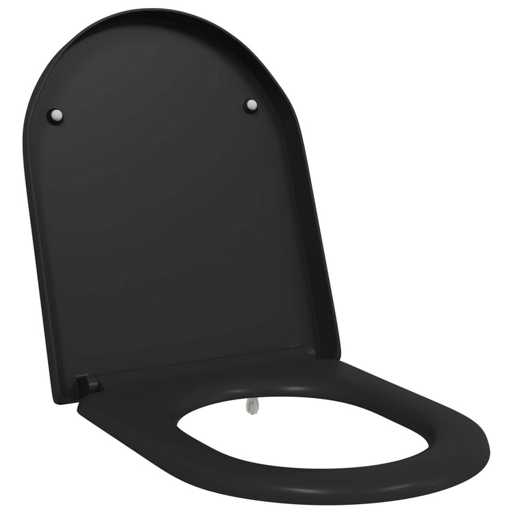 Vidaxl abattant de toilette noir 49 x 36 x 4 cm duroplastique
