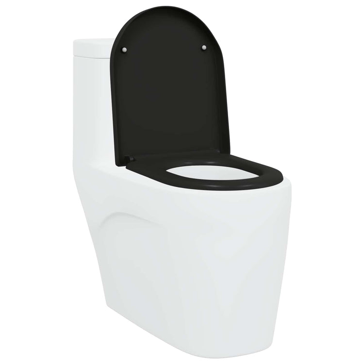 Vidaxl abattant de toilette noir 49 x 36 x 4 cm duroplastique
