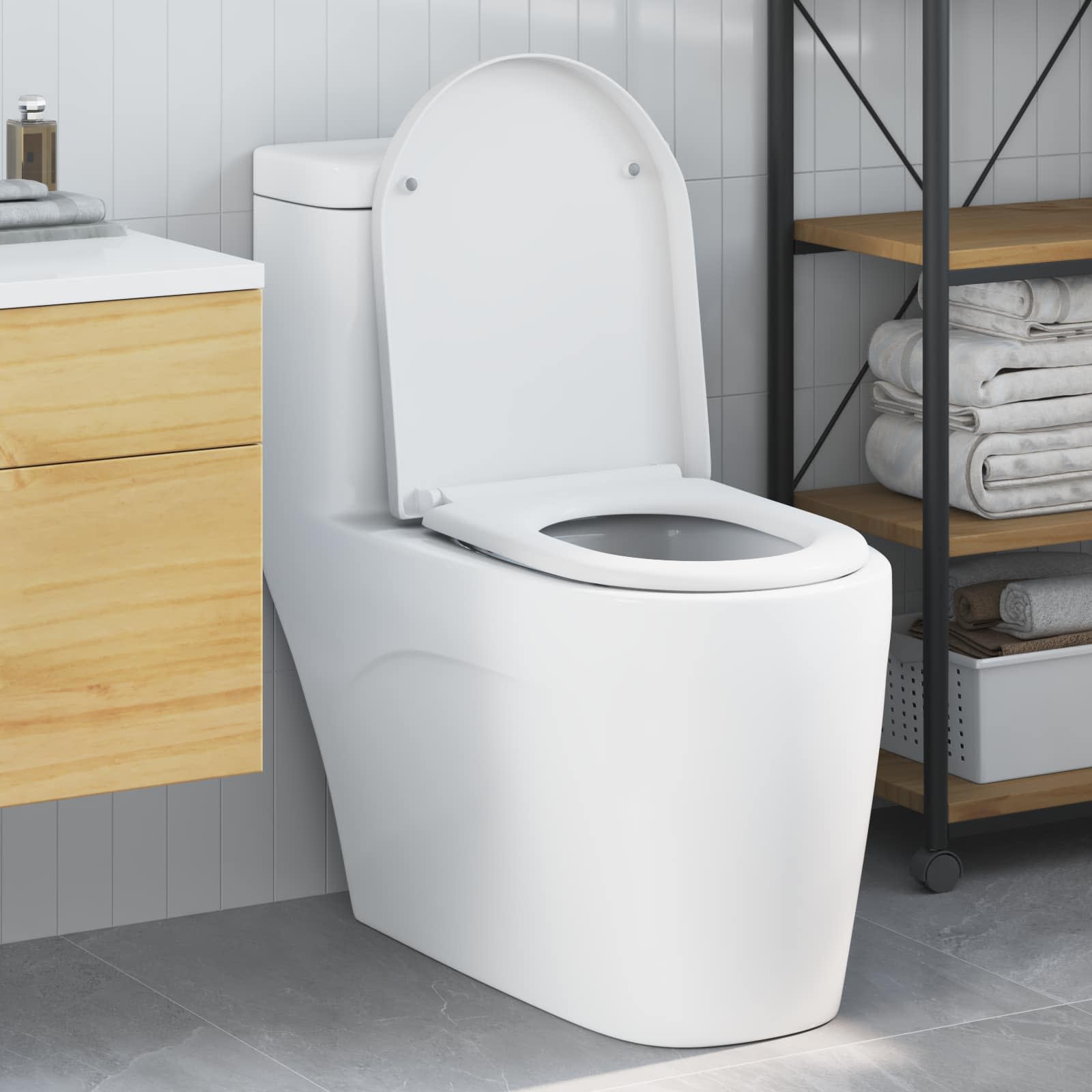 Vidaxl abattant de toilette blanc 49 x 36 x 4 cm duroplast