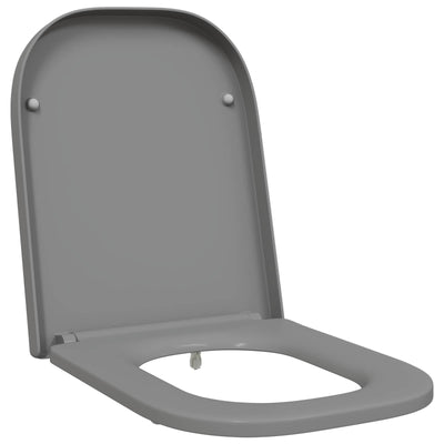 Vidaxx abattant de toilette gris 47,5 x 35 x 3,6 cm duroplast
