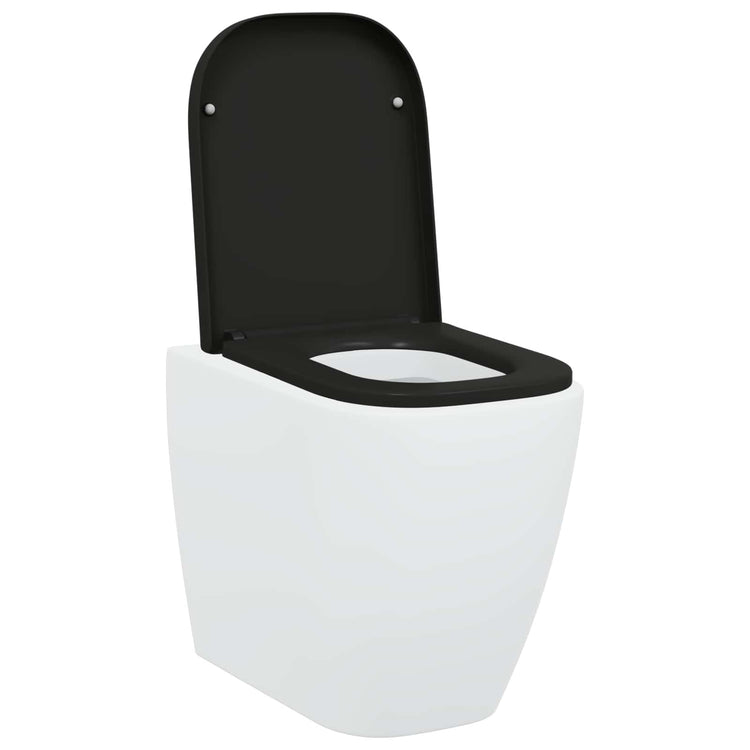 Vidaxx abattant de toilette noir 47,5 x 35 x 3,6 cm duroplast