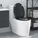 Vidaxx abattant de toilette noir 47 x 37,5 x 3,8 cm duroplastique