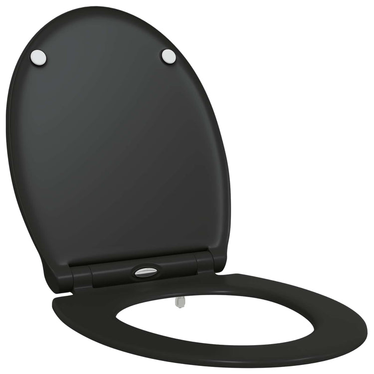 Vidaxx abattant de toilette noir 47 x 37,5 x 3,8 cm duroplastique
