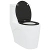Vidaxx abattant de toilette noir 47 x 37,5 x 3,8 cm duroplastique