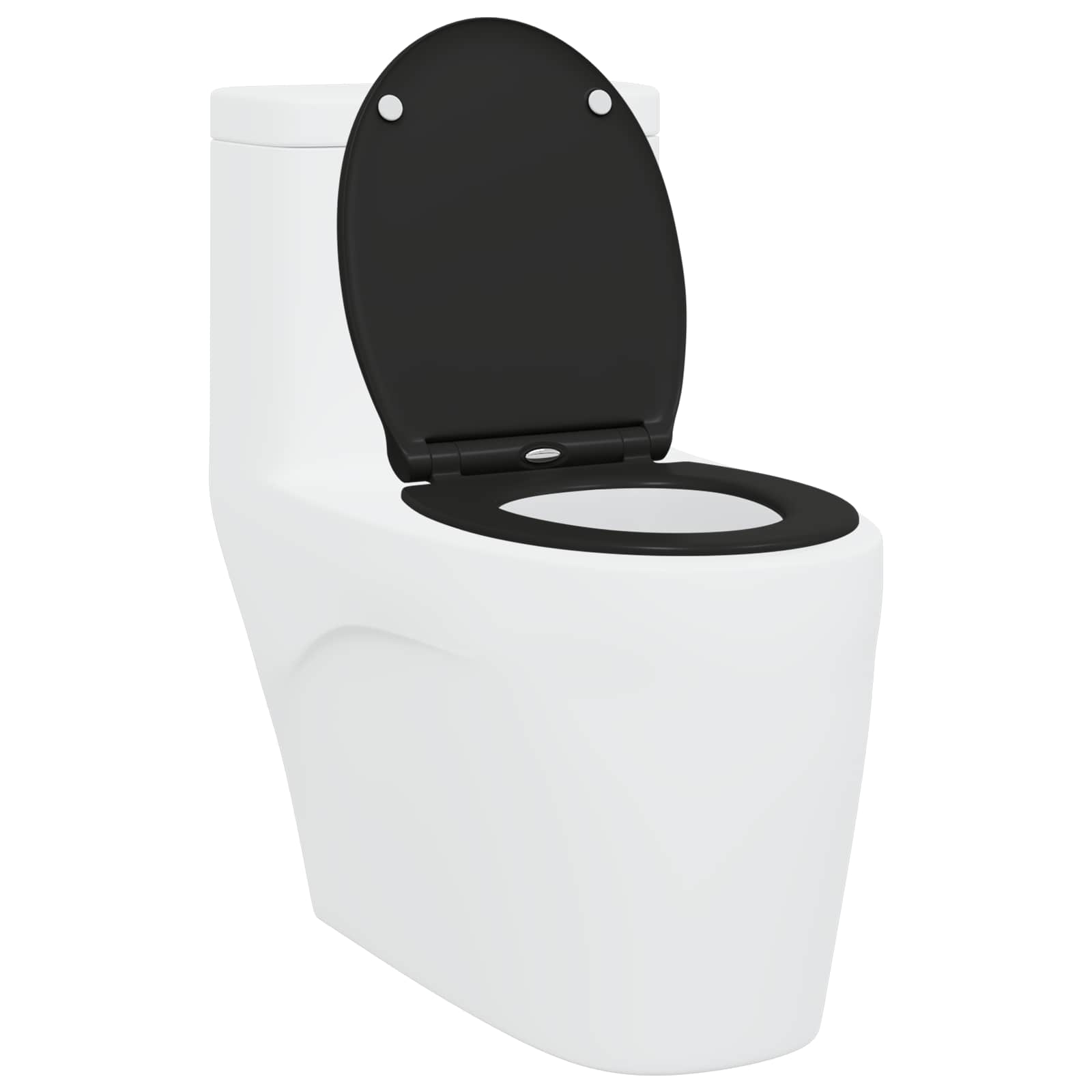 Vidaxx abattant de toilette noir 47 x 37,5 x 3,8 cm duroplastique