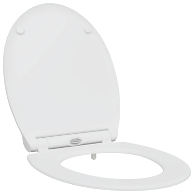 Vidaxl abattant de toilette blanc 47 x 37,5 x 3,8 cm duroplastique