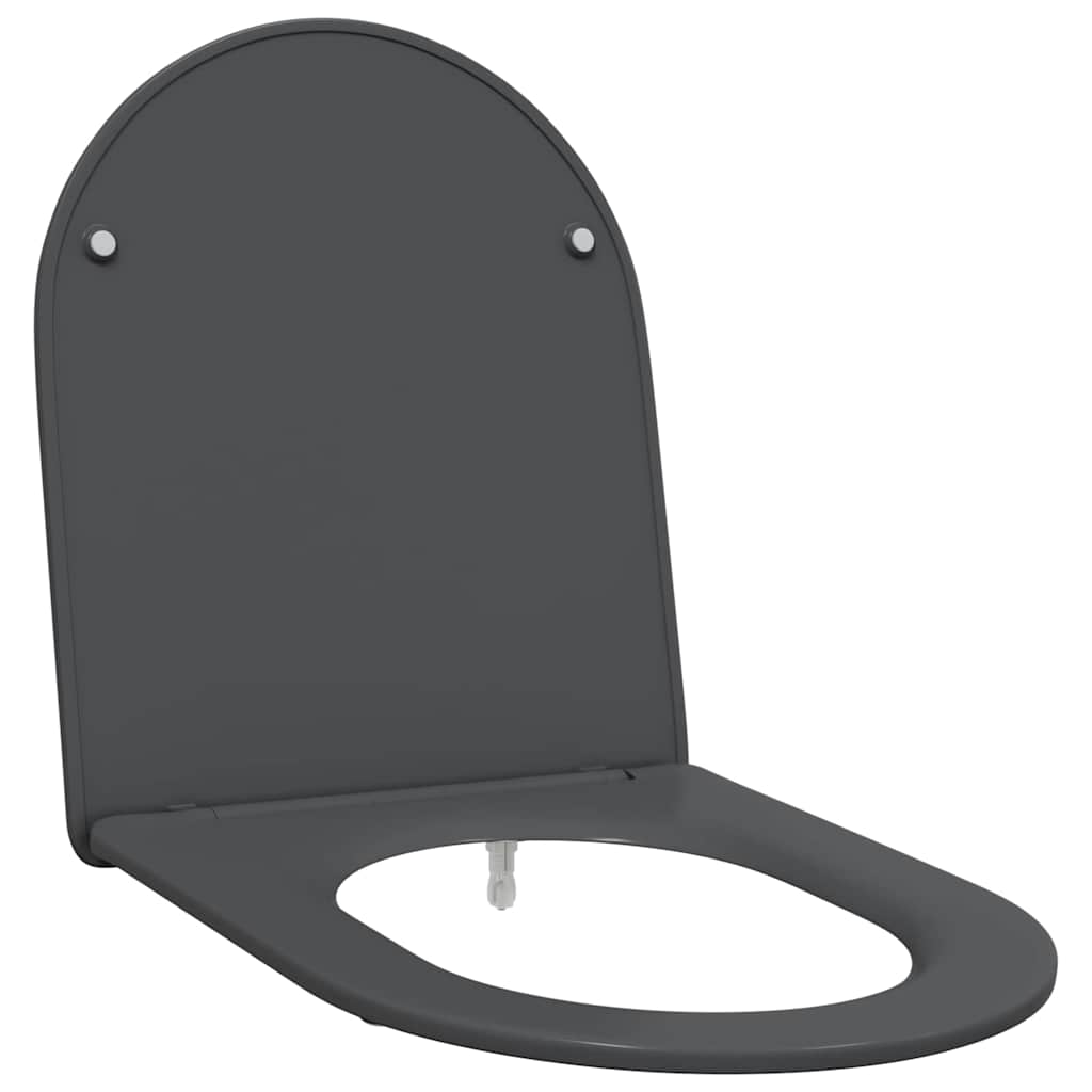 Vidaxl abattant de toilette anthracite 47 x 36 x 3,4 cm duroplastique