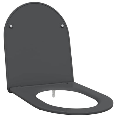 Vidaxl abattant de toilette anthracite 47 x 36 x 3,4 cm duroplastique