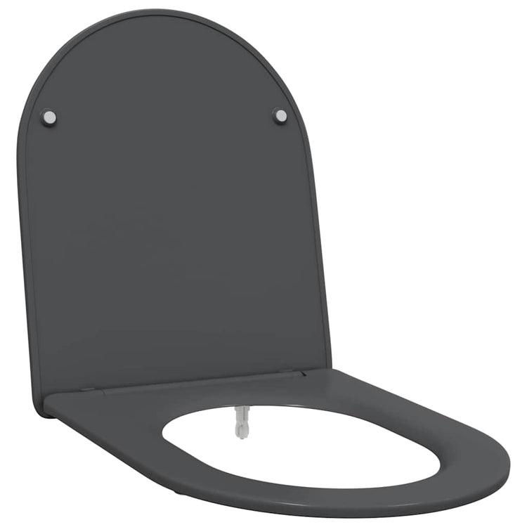 Vidaxl abattant de toilette anthracite 47 x 36 x 3,4 cm duroplastique