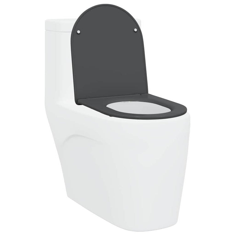 Vidaxl abattant de toilette anthracite 47 x 36 x 3,4 cm duroplastique