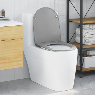 Vidaxl abattant de toilette gris 47 x 36 x 3,4 cm duroplast