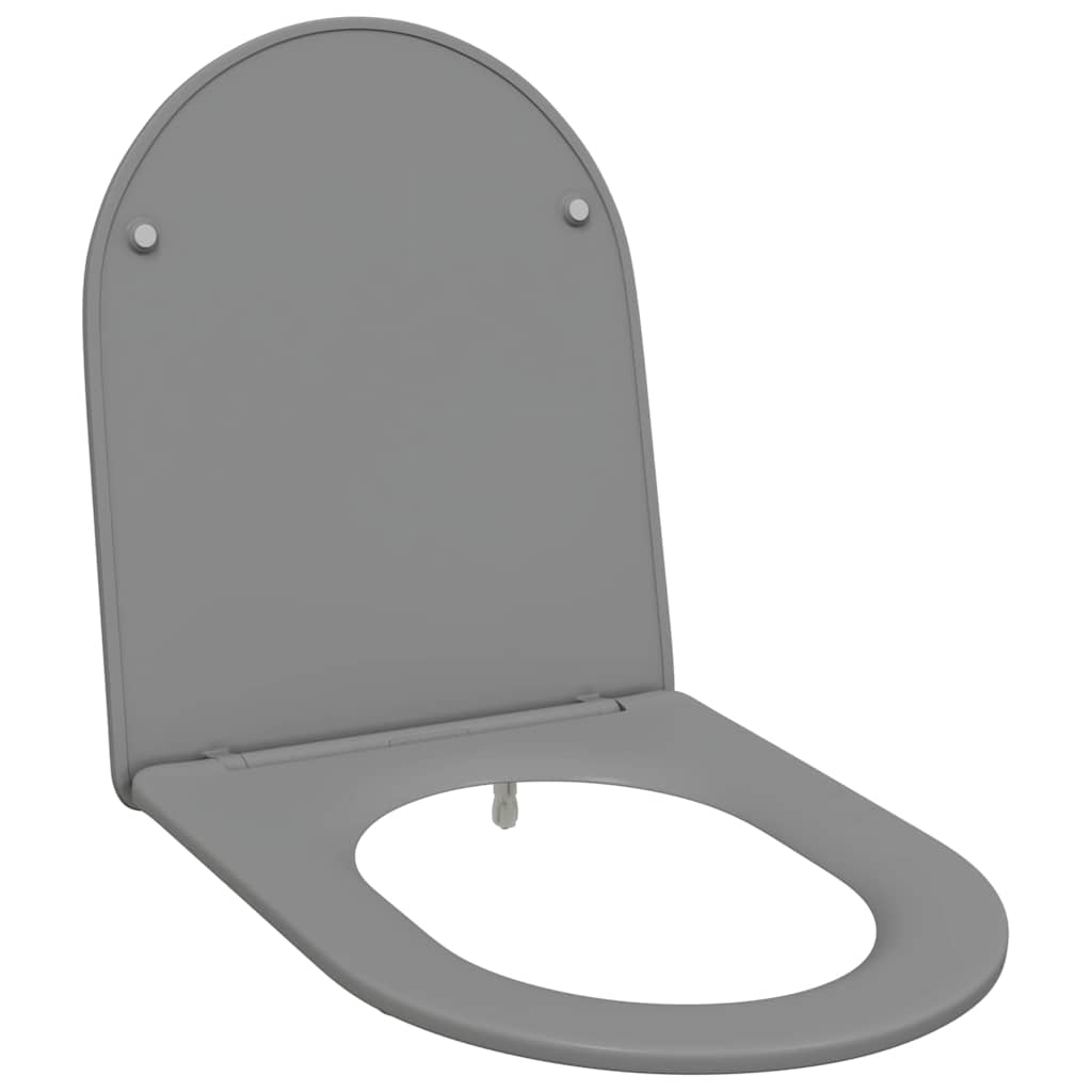 Vidaxl abattant de toilette gris 47 x 36 x 3,4 cm duroplast
