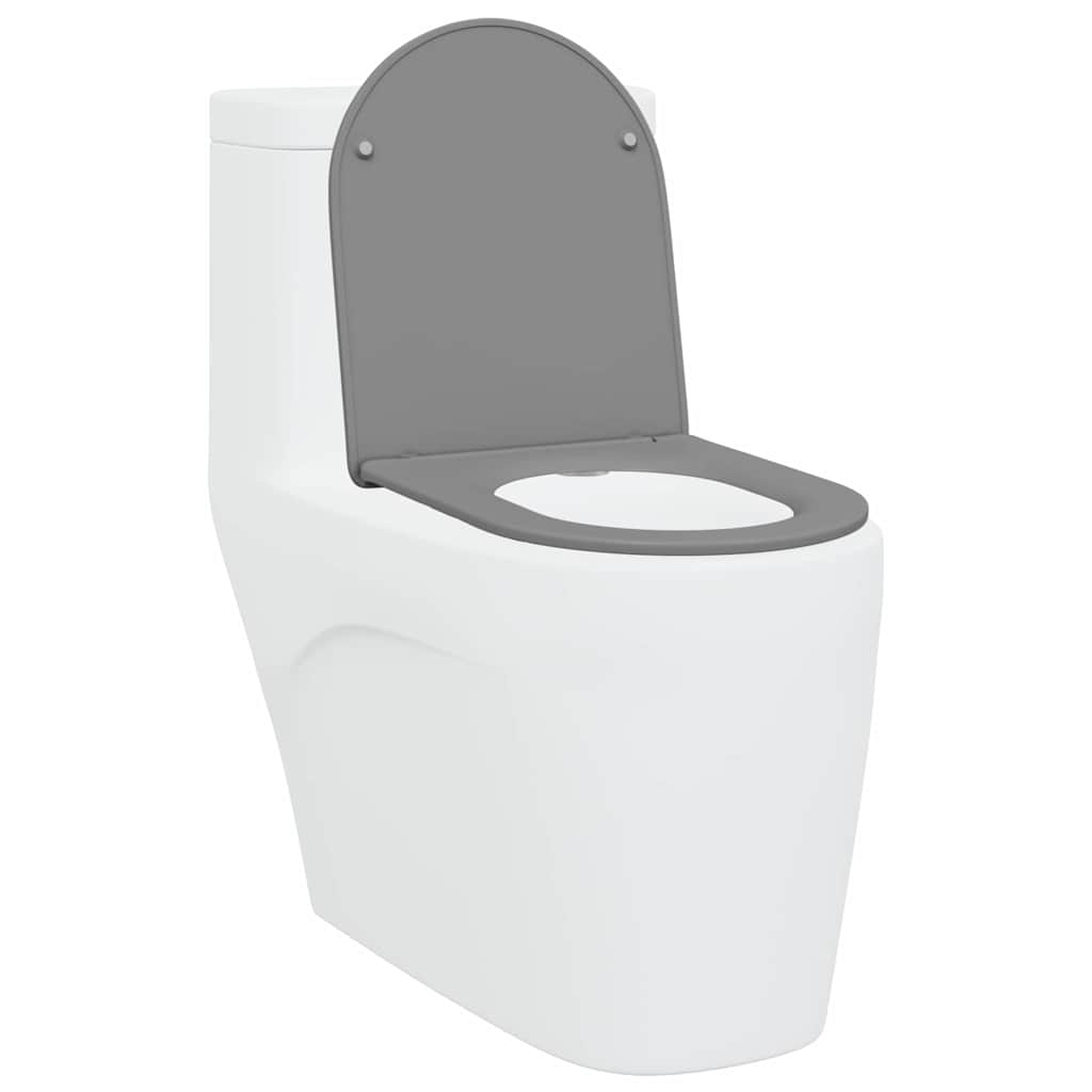 Vidaxl abattant de toilette gris 47 x 36 x 3,4 cm duroplast