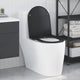 Vidaxx abattant de toilette noir 47 x 36 x 3,4 cm duroplastique