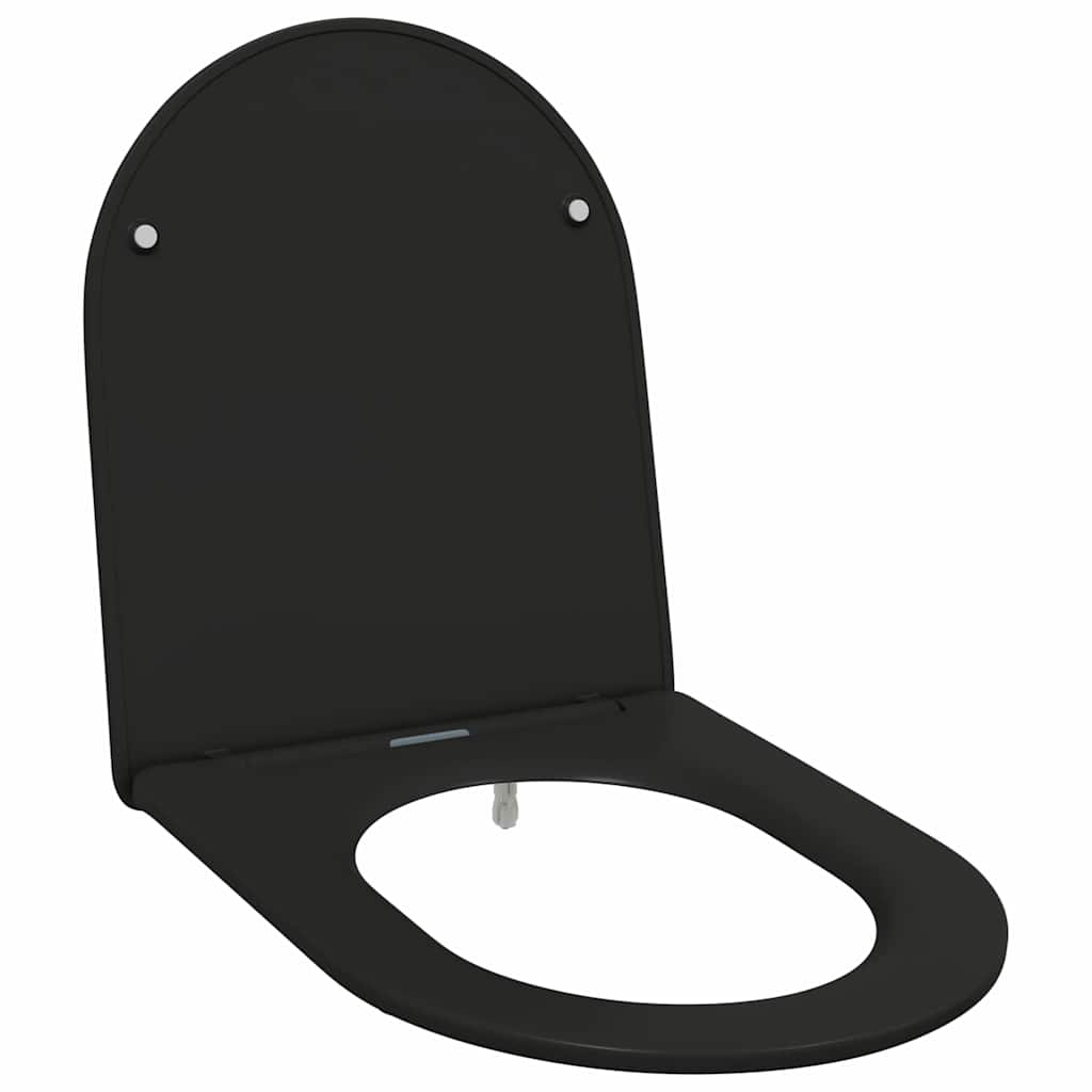 Vidaxx abattant de toilette noir 47 x 36 x 3,4 cm duroplastique