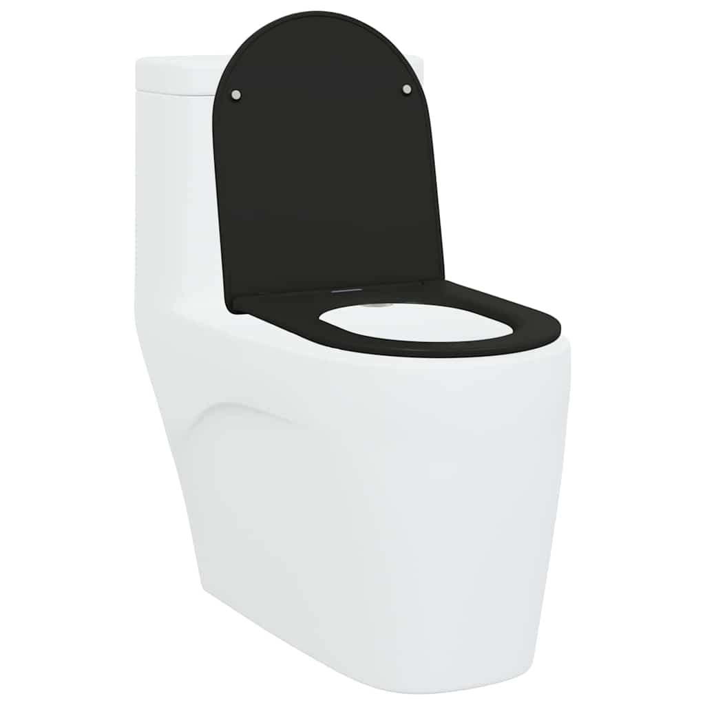 Vidaxx abattant de toilette noir 47 x 36 x 3,4 cm duroplastique