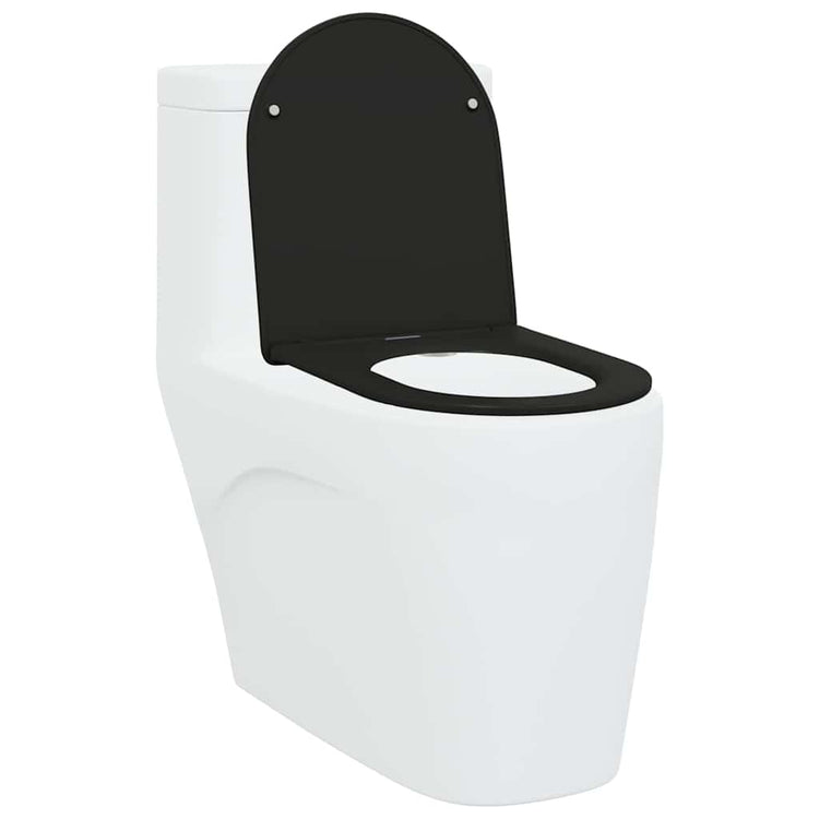 Vidaxx abattant de toilette noir 47 x 36 x 3,4 cm duroplastique