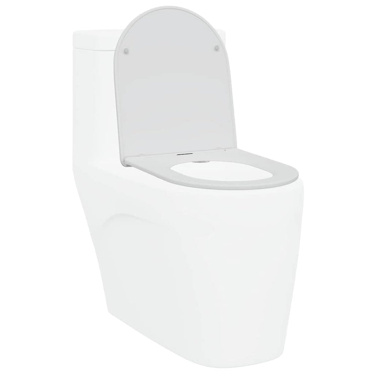 Vidaxl abattant de toilette blanc 47 x 36 x 3,4 cm duroplastique