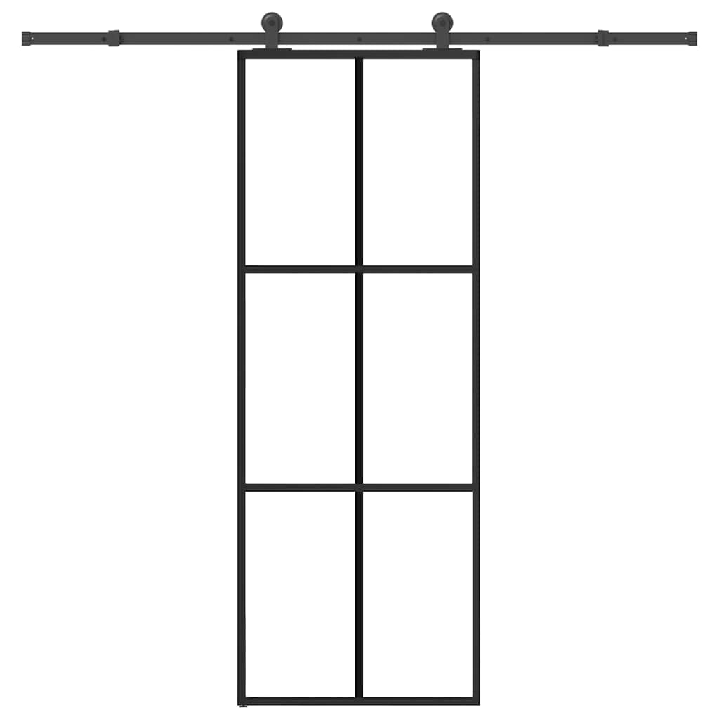 Vidaxx porte coulissante avec ferrures 76x205 cm verre ESG et aluminium