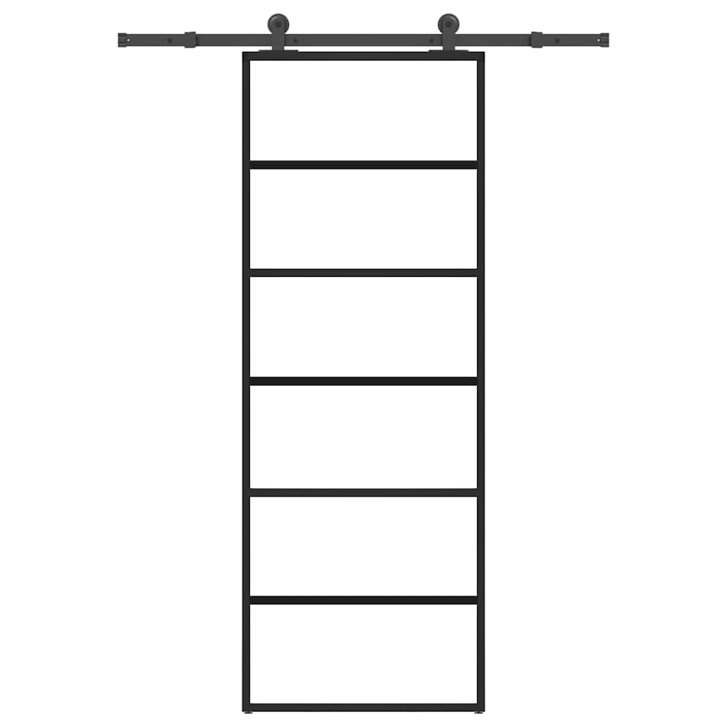 Vidaxx porte coulissante avec ferrures 76x205 cm verre ESG et aluminium