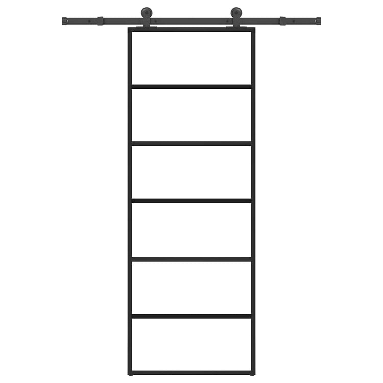 Vidaxx porte coulissante avec ferrures 76x205 cm verre ESG et aluminium