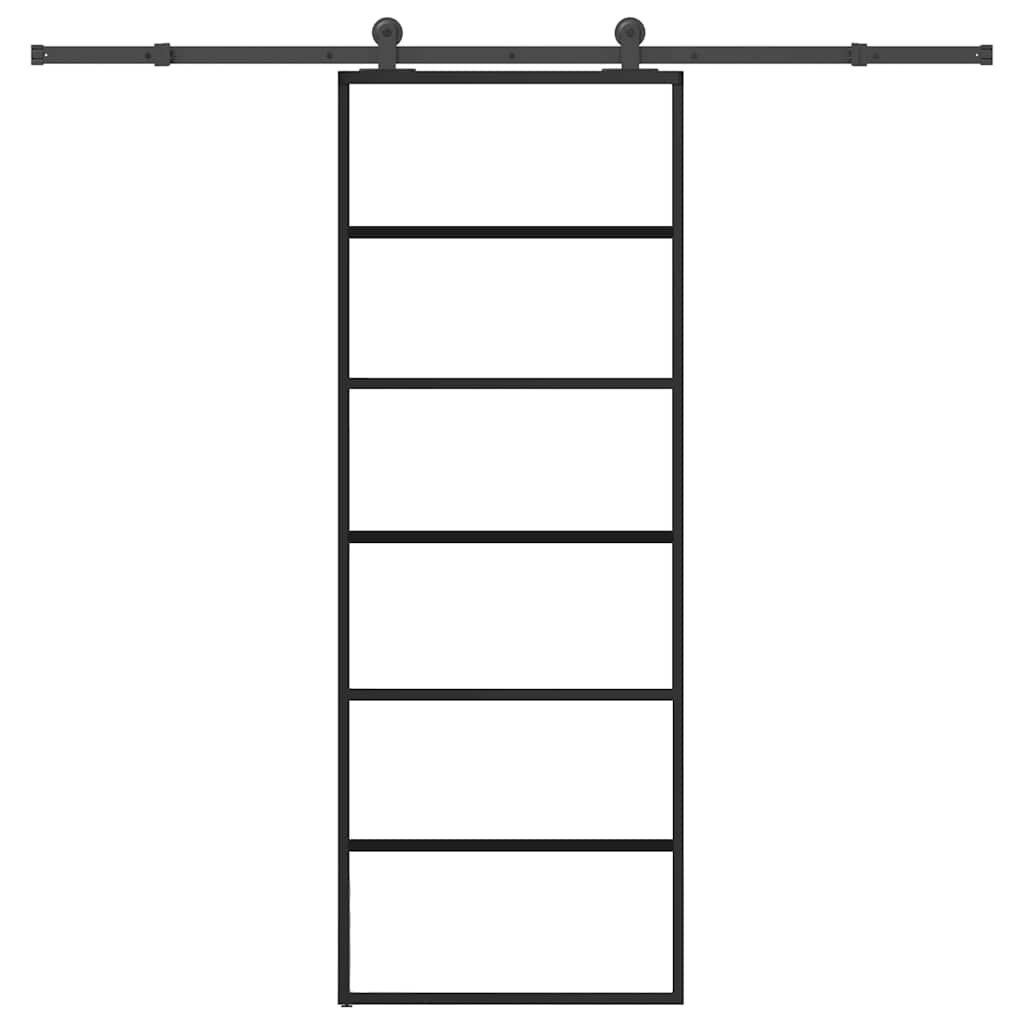 Vidaxx porte coulissante avec ferrures 76x205 cm verre ESG et aluminium