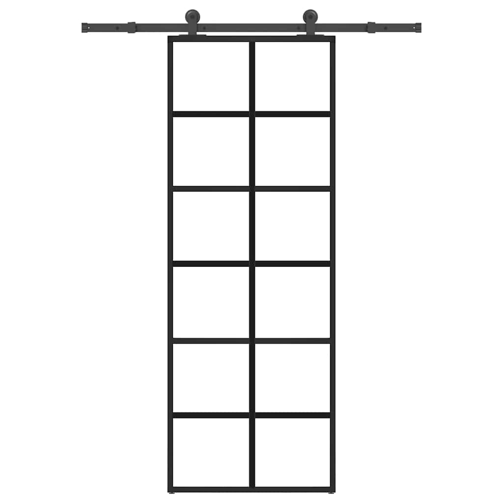 Vidaxx porte coulissante avec ferrures 76x205 cm verre ESG et aluminium
