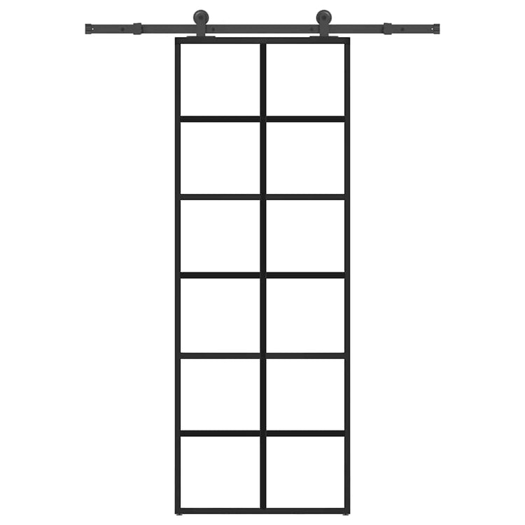 Vidaxx porte coulissante avec ferrures 76x205 cm verre ESG et aluminium