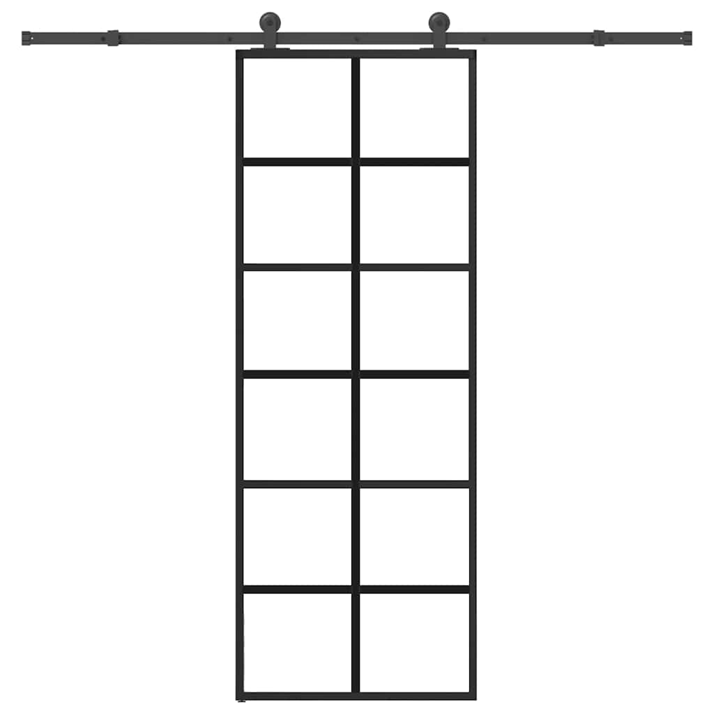 Vidaxx porte coulissante avec ferrures 76x205 cm verre ESG et aluminium