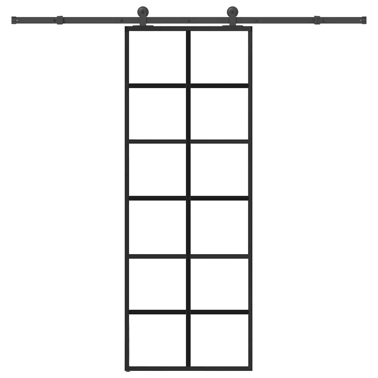 Vidaxx porte coulissante avec ferrures 76x205 cm verre ESG et aluminium