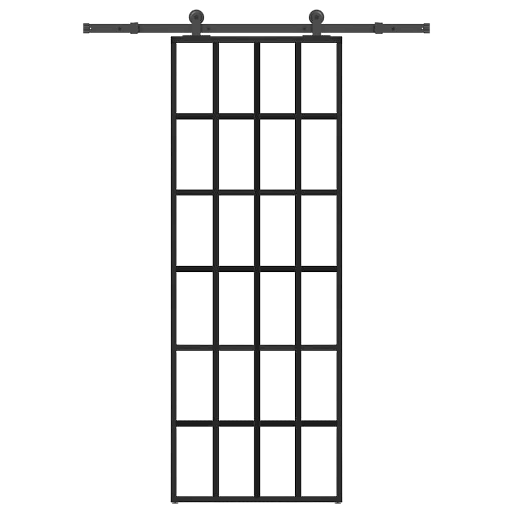 Vidaxx porte coulissante avec ferrures 76x205 cm verre ESG et aluminium