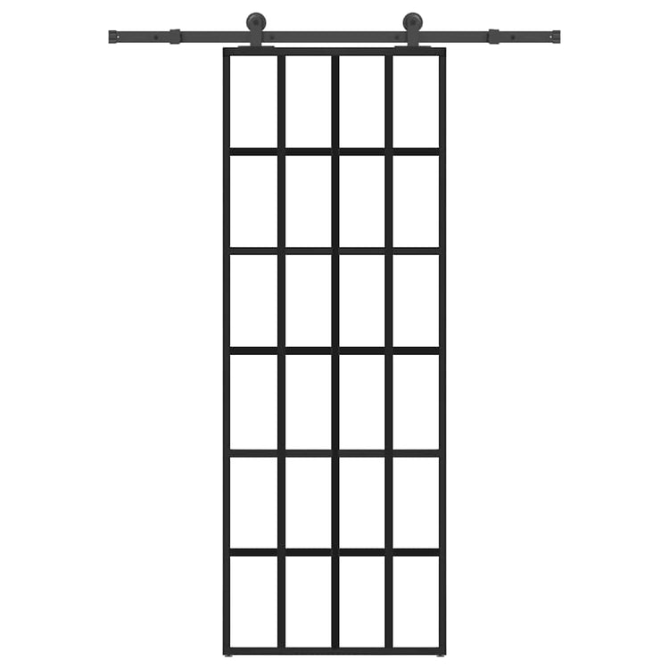 Vidaxx porte coulissante avec ferrures 76x205 cm verre ESG et aluminium