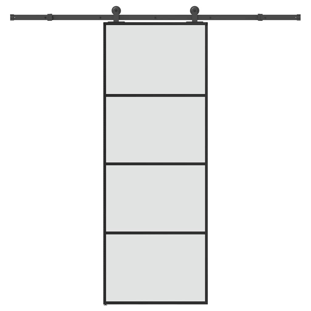 Vidaxx porte coulissante avec ferrures 76x205 cm verre ESG et aluminium