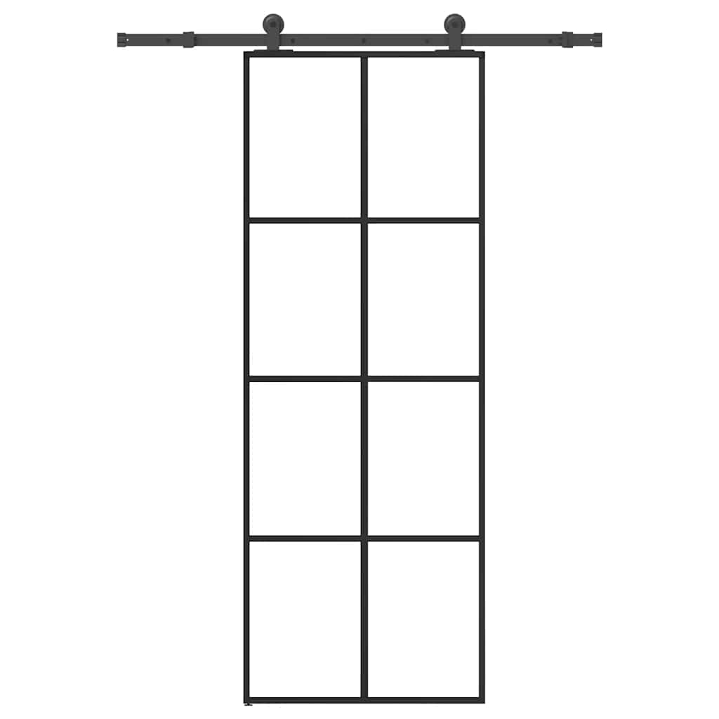 Vidaxx porte coulissante avec ferrures 76x205 cm verre ESG et aluminium