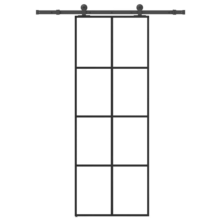 Vidaxx porte coulissante avec ferrures 76x205 cm verre ESG et aluminium