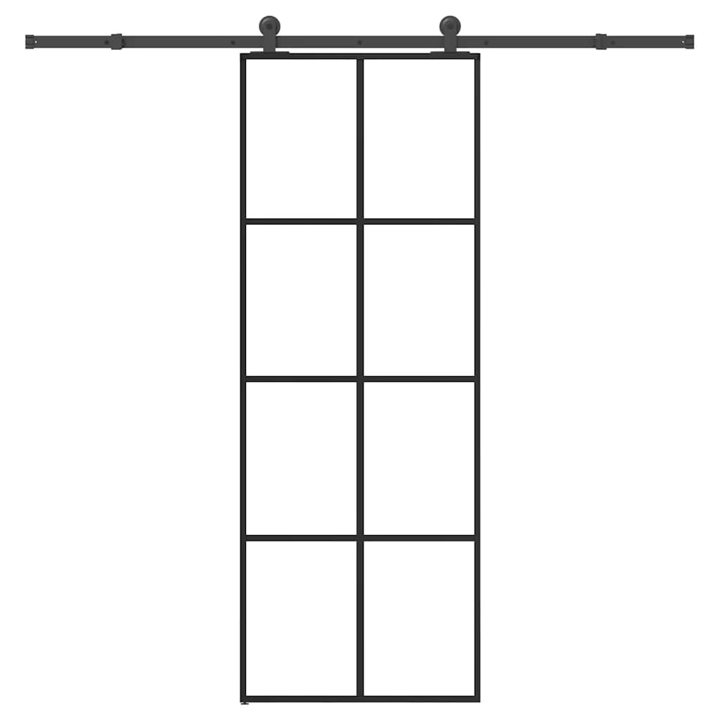 Vidaxx porte coulissante avec ferrures 76x205 cm verre ESG et aluminium