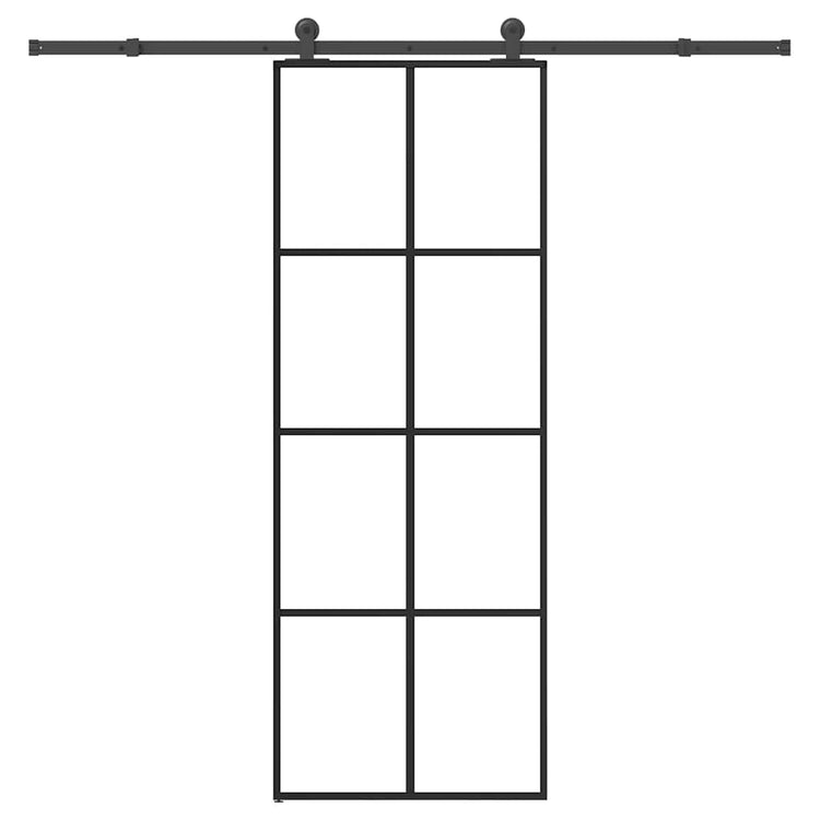 Vidaxx porte coulissante avec ferrures 76x205 cm verre ESG et aluminium