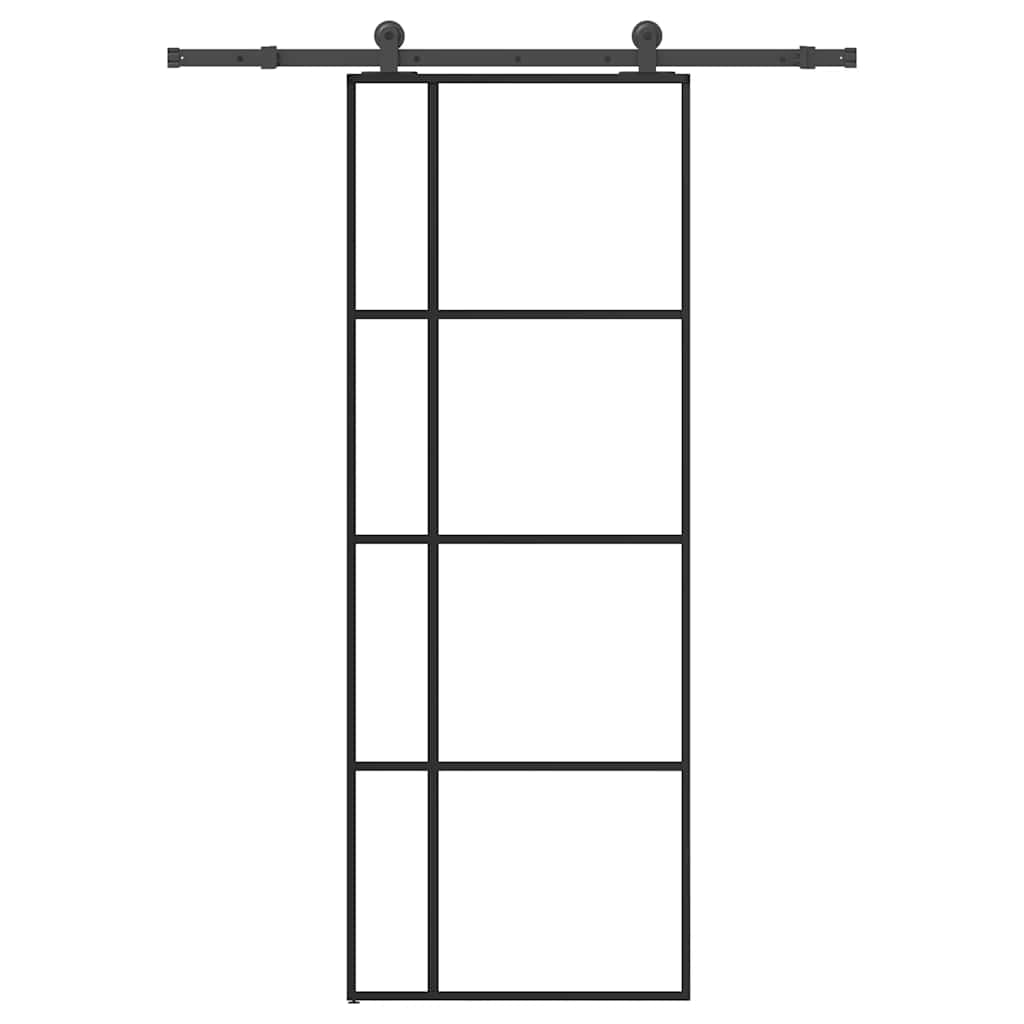 Vidaxx porte coulissante avec ferrures 76x205 cm verre ESG et aluminium